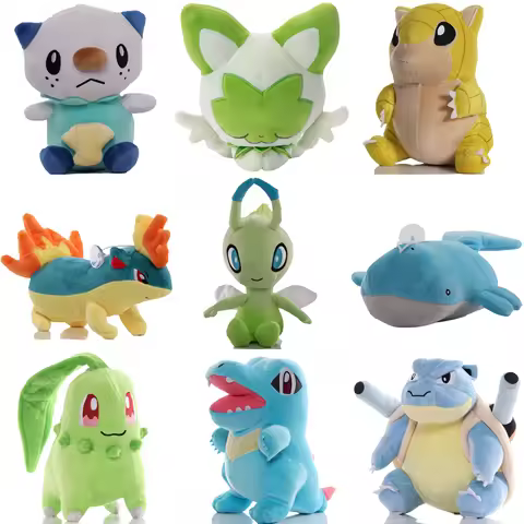 Pokemon Pikachu Plush Gengar Jirachi Celebi Quilava Sprigatito Oshawott Wailord Chikorita Peluche To