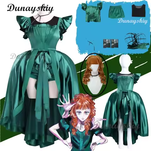 Enid Sinclair Cosplay Costume Wig Gress Dress Gothic Vintage Outfit Suitable for Women Girls Masquer