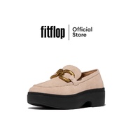 FITFLOP F-LUMA SQUARE-CHAIN SUEDE รองเท้าโลฟเฟอร์ผู้หญิง รุ่น E3U