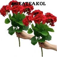 GREATESKOL Simulated Begonia Flower, 35CM Silk Begonia Flower Artificial Plants,  DIY Artificial Flo