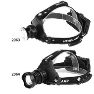 Cross-Border New Style XHP70 Headlight USB Charging Support Outdoor Strong Light Headlight Telescopi