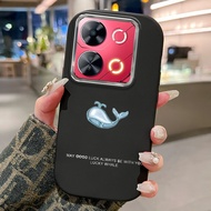 HP MERAH Phone Case For ITEL P65 S23 Plus Case Silicone Phone Case Beautiful Pink Whale Pattern Beau