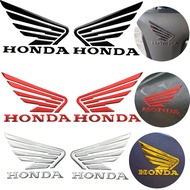 1 Pair HONDA Wings 3D Resin Gel Emblem And Reflective Sticker Decals For Honda Click 125I 150I 160I