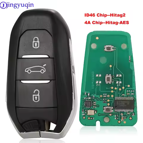 jinyuqin Smart Keyless Go Remote Key 3 Buttons 433MHz 4A PCF7945 ID46 Chip For Peugeot 308 408 508 5