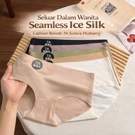 New Arrival Seluar Dalam Wanita Seamless 7A Sutera Mulberry Sejuk Anti Bakteria Underwear
