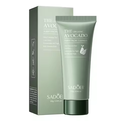 SAODER Avocado Facial Cleanser Face Wash Foam Face Cleanser Moisturizing Exfoliating Facial Cleansin