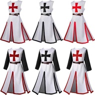 Costume Crusader Vest Coat Medieval Tunic Warriors Knight Halloween Chiainmail Outfit For Adult Me
