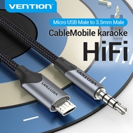 Vention Micro USB to 3.5mm Audio Cable Male to Male Aux Jack Cable HiFi Sound Quality for Phone to Sound Card Microphone Micro USB to 3.5mm Aux Cable