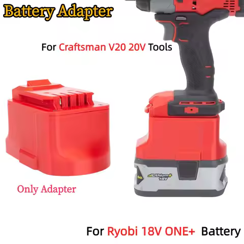 Battery Adapter/Converter for Ryobi 18V ONE+ Lithium Ion Battery TO Craftsman V20 20V Cordless Power
