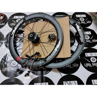 HITAM Wheelset PACKAGE RAZE PRO 20 406 FOLDING DISC BRAKE BLACK WHEEL SET RELG