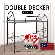 🇲🇾 🔥Hot Selling🔥READY STOCK 3V Single Double Decker Powder Coat Metal Bed Frame  DD9011N + Gift