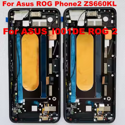 6.59" Original Amoled NEW For ASUS_I001DE ROG 2 Phone 2 Phone II ZS660KL ROG2 LCD Display Screen +To