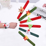 Christmas Slap Bracelet Christmas Gift Toys For Kids Xmas Wristband Elk Santa Claus Clap Bracelets