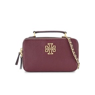 Tory Burch  Britten 小盒子包 | 酒紅色霧金扣
