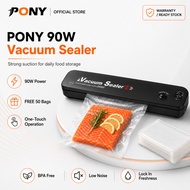 PONY Vacuum Sealer Machine (90W) + Vacuum Bags (50 Pcs)