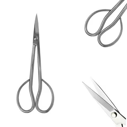 Standard Grade 180mm Long Handle Bonsai Scissors 3Cr13 Alloy Steel Bonsai Tools Branch Pruning Shear