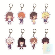 Fruits BASKET Chibi Keychain Honda Tohru Souma Kyo Japanese Cartoon Souvenir Keyring Bag Acrylic Pen