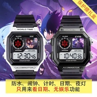 Children Cartoon Electronic Color Watch Waterproof Uchiha Sasuke Naruto Students Customized Dopamine