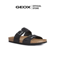 GEOX รองเท้าแตะผู้ชาย รุ่น U SANDAL GHITA - BLACK SS24 (U159VBC9999M_U4BKXX)