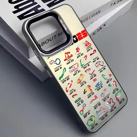 2025 F-F1-1 Racing Schedule Map Phone Case For iPhone 16 15 14 13 12 11 Pro Max Plus – Colorful Grad