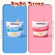 Airpod 2 3 Pro Pro2 Case MC Flurry Ice Cream Cup with high quality keychain, MCFlurry Airpods Case -