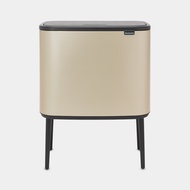 BRABANTIA Bo Touch Bin 11 + 23 Ltr Champagne