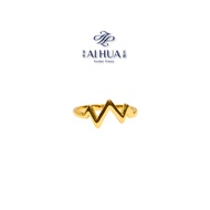 AIHUA Cincin Zigzag (5G) Cincin Emas 916 Ori