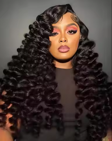 40 44 Inch Curly 13x6 HD Transparent Deep Wave Lace Front Wig Human Hair For Black Women 220 Density
