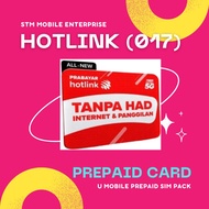 (017) HOTLINK Sim Card Prepaid NO CONTRACT NOMBOR CANTIK TANPA HAD UNLIMITED PACKAGE