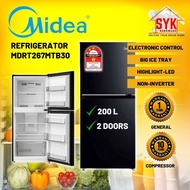 SYK Midea Refrigerator MDRT267MTB30 200L Refrigerator 2 Door Fridge Peti Sejuk 2 Pintu Peti Ais 2 Pintu 冰箱