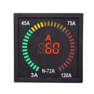 72 N-72A*Amperage Meter3-120A Indicator Light Square Digital Display LED Turntable Current Signal72C