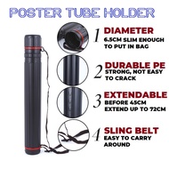 [SG] Extendable Poster Tube Holder 3 Sizes [ S 45cm to 75cm] | [ M 64cm To 108cm] [ L 78cm To 130cm]