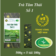 Trà Thái Nguyên Đặc Biệt 5 gói 100g Trà Tâm Thái Số 1 Trà Nõn Tân Cương Chè xanh Thái Nguyên