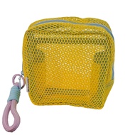 Dopamine Tofu Bag Mini Mesh Bag Portable Travel Toiletry Cosmetic Storage Bag Makeup Bag Mesh Bag