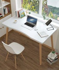 （訂貨價$188up）北歐弧形電腦枱+木腳 (60cm|80-120cm寬) 書枱 飯枱 餐枱 電腦桌 書桌 Desk