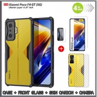 Riyanali_Shop PACKAGE 4IN1 Case Xiaomi Poco M4 Pro 4G / M5S / F4 5G / F4 GT 5G / C40 / X5 5G Soft Ha