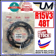 TEC MCS SPOCKET SET R15V3 R15 428X132L CHAIN MOTOR Y15ZR LC135 14T 48T DEPAN BELAKANG FRONT REAR SPR
