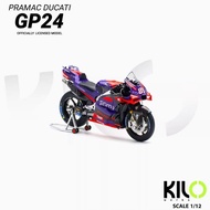 1/12 Kiloworks Ducati GP24 Pramac Racing #89 Jorge Martin World Champion Static Display Scale Model