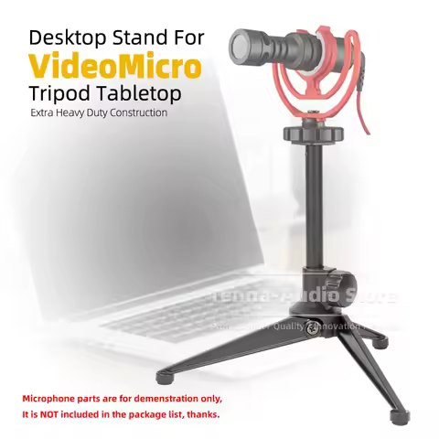 Desk Tripod Metal Microphone Stand For Rode VideoMicro Video Micro Desktop Bracket Mic Tabletop Boom