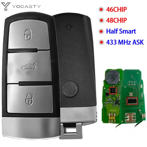 YOCASTY 433MHz ID46/ID48 Chip Smart Remote Car Key For VW Passat B6 3C B7 2004-2015Magotan CC 3C0959