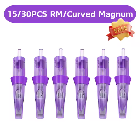 15/30PCS Magnum RM Tattoo Needle 9RM 15RM 21RM Pro Disposable Membrane Tattoo Cartridges Needles For