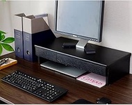Yamazen DTS-H6025(BK) Telework Monitor Stand, Drawer (A4 Clear File Compatible), Computer Stand, Dis