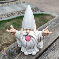 YGBG Garden Decor, Will Rock Your Fairy Garden Garden Gnome Statue, Funny Rocker Gnome Resin Ornamen