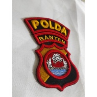 Embossed Computer Embroidery Bet Logo POLDA Banten Size 11x6 cm Uniform Attributes klt embroidery