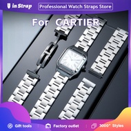 Apply to CARTIER Santos de Cartier Series Watch, 17.5mm Wide Stainless Steel QuickSwitch Replacement