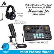 PAKET SOUNDCARD MAONO CASTER AM200 - BUAT PODCAST RECORDING LIVE