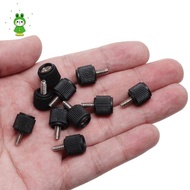 10 PCS 6-32 Computer Case Zipper Screws Black PC Case Screws Hand Tighten Screws