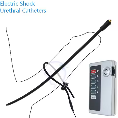 Electric Shock Urethral Catheter Sound Masturbation Pulse Body Massager Cock Ring Delay Ejaculation 