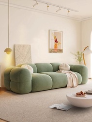 Nordic Cream Style Jelly Sofa Baby Velvet Fabric Modern Simple Living Room Size Lazy Sofa Quality Lu
