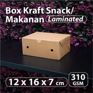 Kraft Snack Box 12 x 16 x 7 cm - Chocolate Cake Food Box